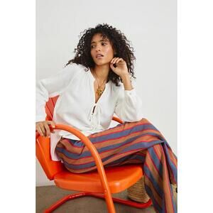 RAILS NWOT Women’s Organic Cotton Brielle Top In White-Size X-Small